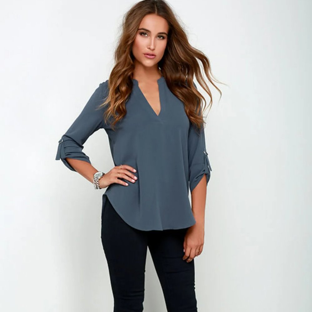 Wayfaring Wanderer Slate Blue Top